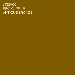 #7E5A00 - Antique Bronze Color Image